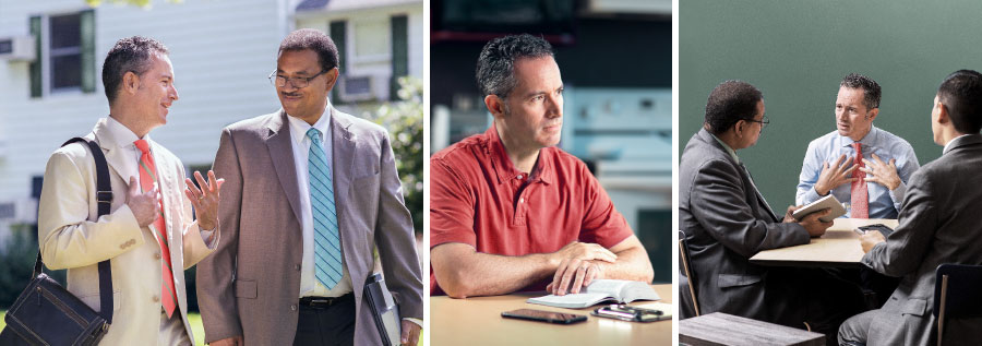 برادری با دو پير جماعت صحبت می‌كند،‏ بر كلام خدا تعمّق می‌كند و به خدمت موعظه می‌رود