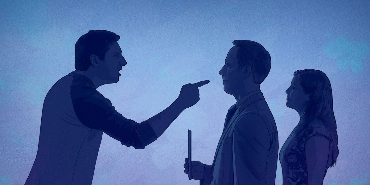 Jehovan todistajat pysyvät hiljaa, kun mies yrittää väitellä heidän kanssaan