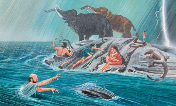 Vesi alkaa peittää alleen kaikkea arkin ulkopuolella