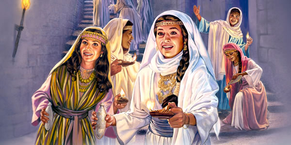 Neitsyitä, joilla on lamput palamassa