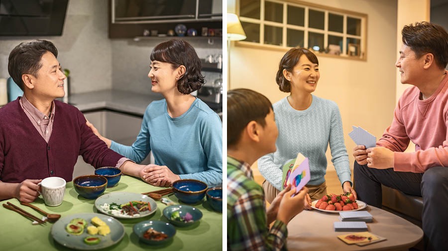 Sisar kuuntelee, kun hänen ei-uskova miehensä kertoo päivästään. Myöhemmin illalla perhe viettää aikaa yhdessä