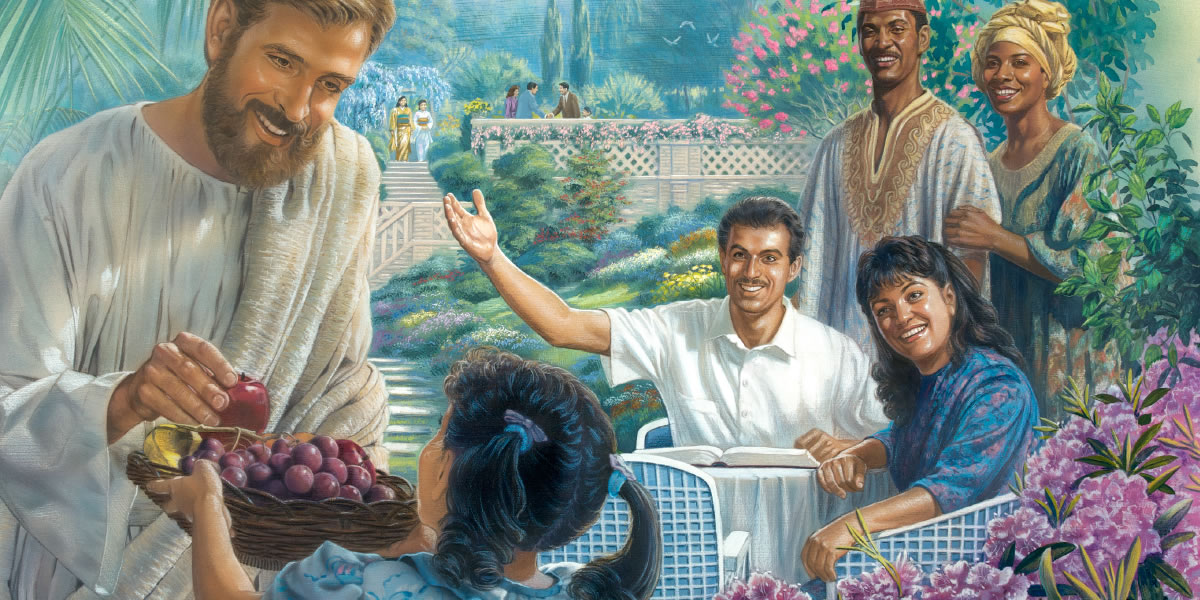 Des personnes de toutes origines sont dans le paradis