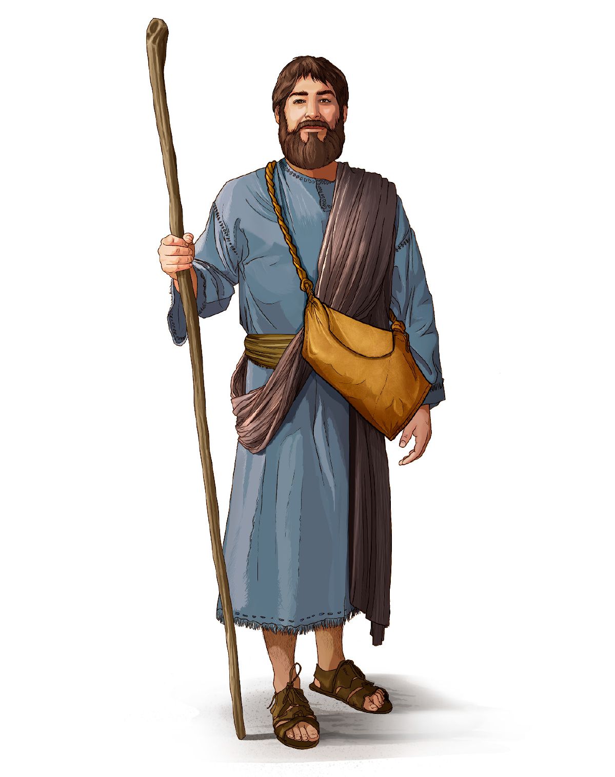Bâton et sac à provisions