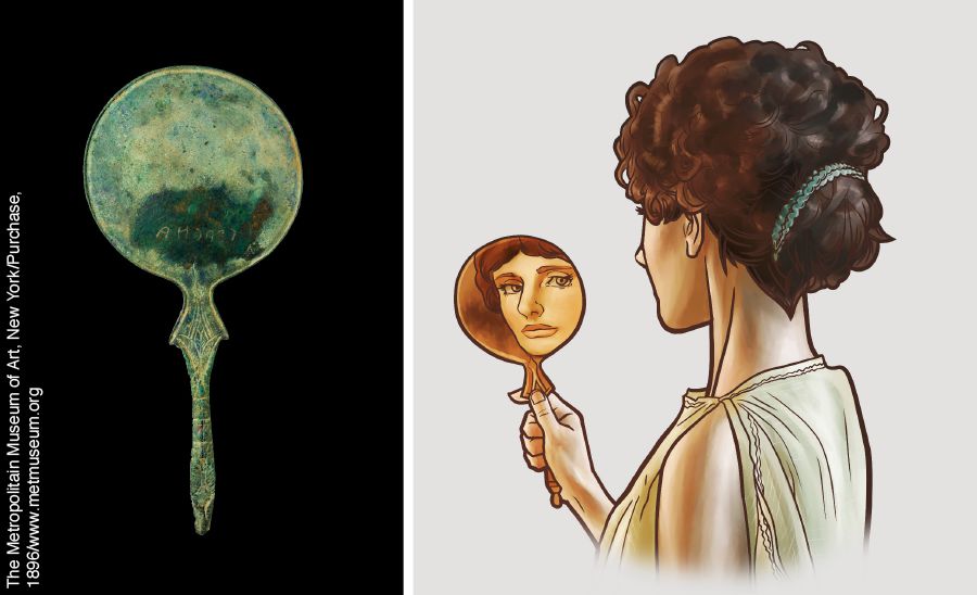 Miroir en métal