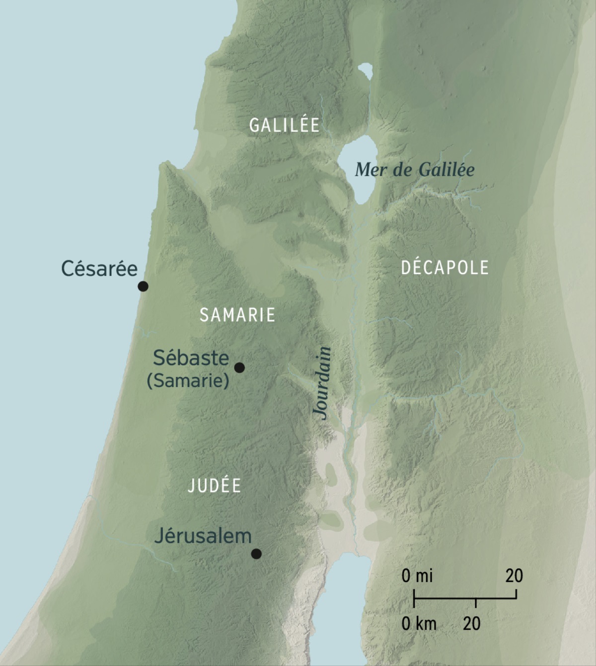 Une carte qui indique les endroits où Pierre a utilisé les « clés du Royaume ».