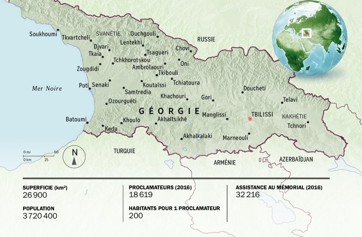 Carte de la Géorgie