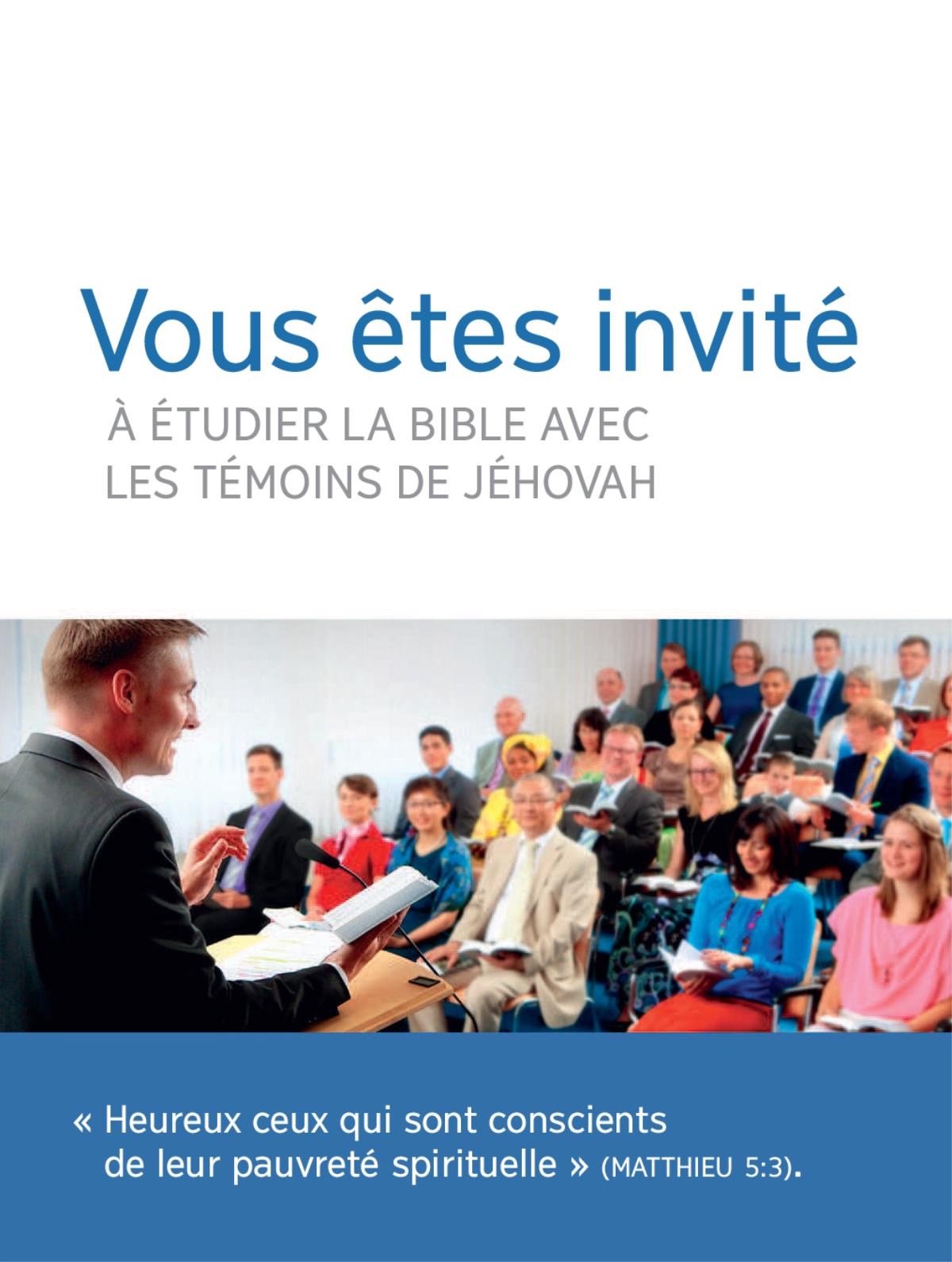 Invitation aux réunions de la congrégation