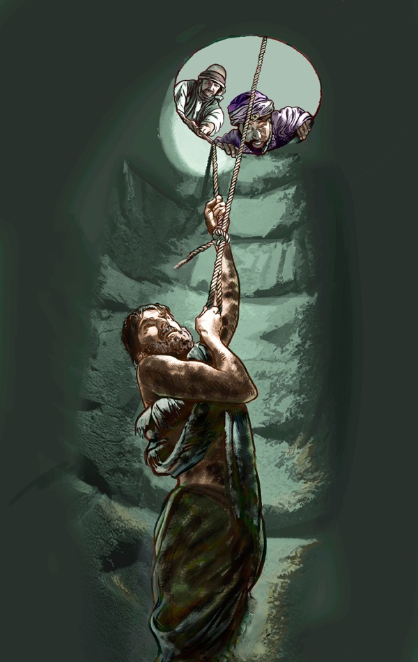 Irimia á tharraingt aníos as pholl domhain puitigh