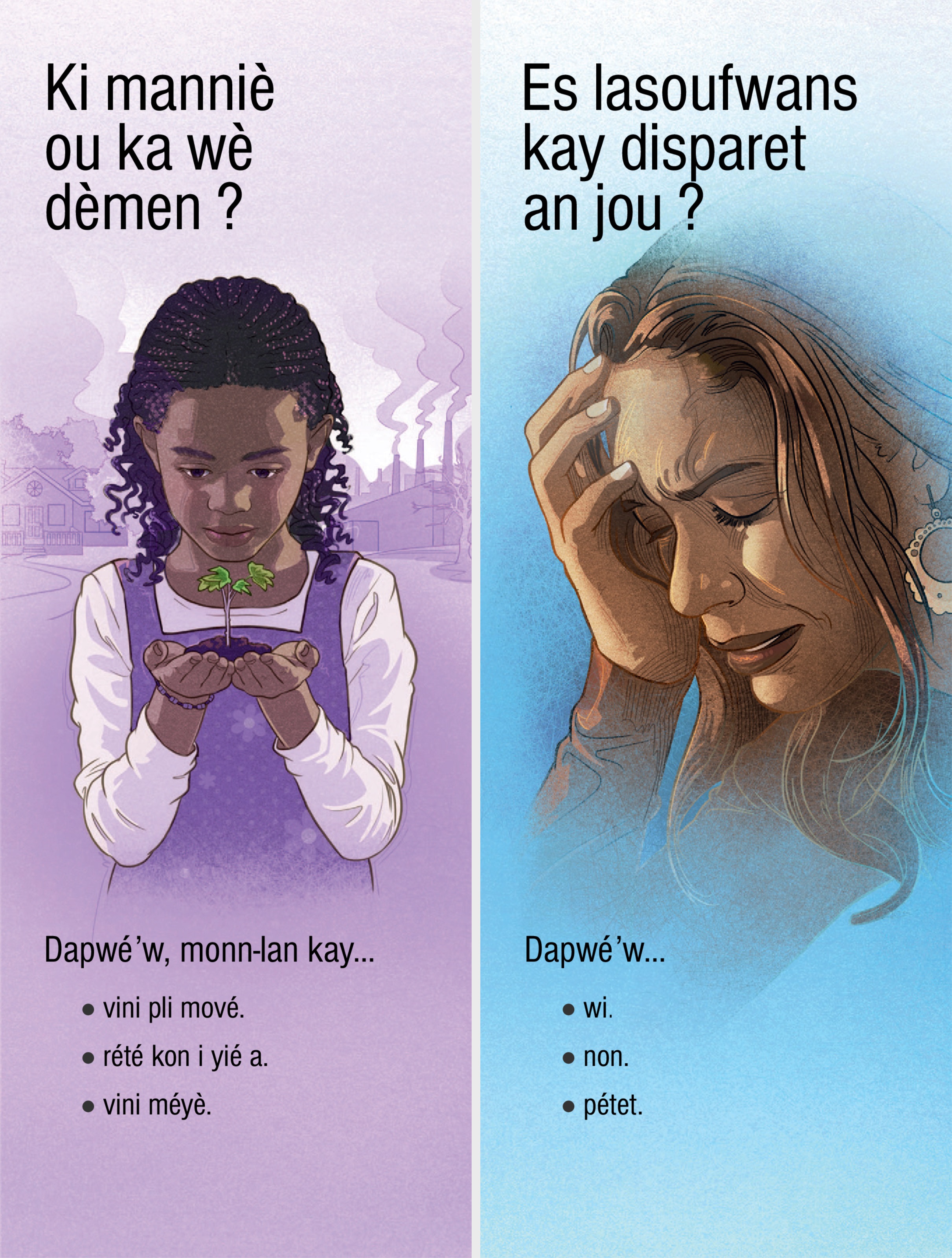Sé trak-la « Ki manniè ou ka wè dèmen ? » épi « Ès lasoufwans kay disparèt an jou ? »