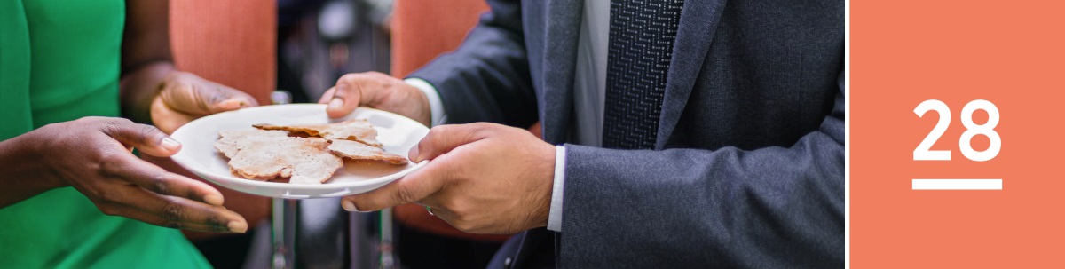 Lèson 28. Pannan Rèpa a Ségnè-la, sé moun-la ka fè on zasyèt pasé. Zasyèt-la ni pen san lèvi adan-y.