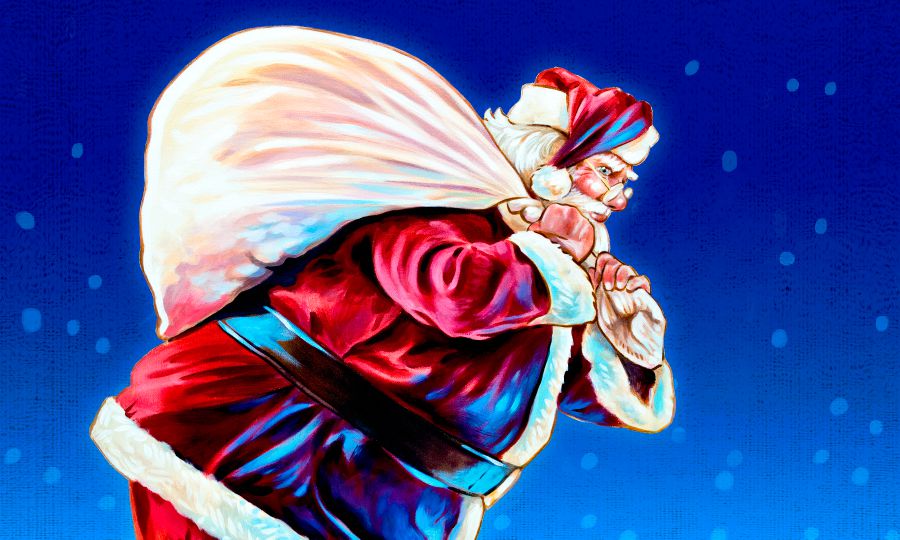 Santa Claus ma ana baeki ae bubura ae tine i angana