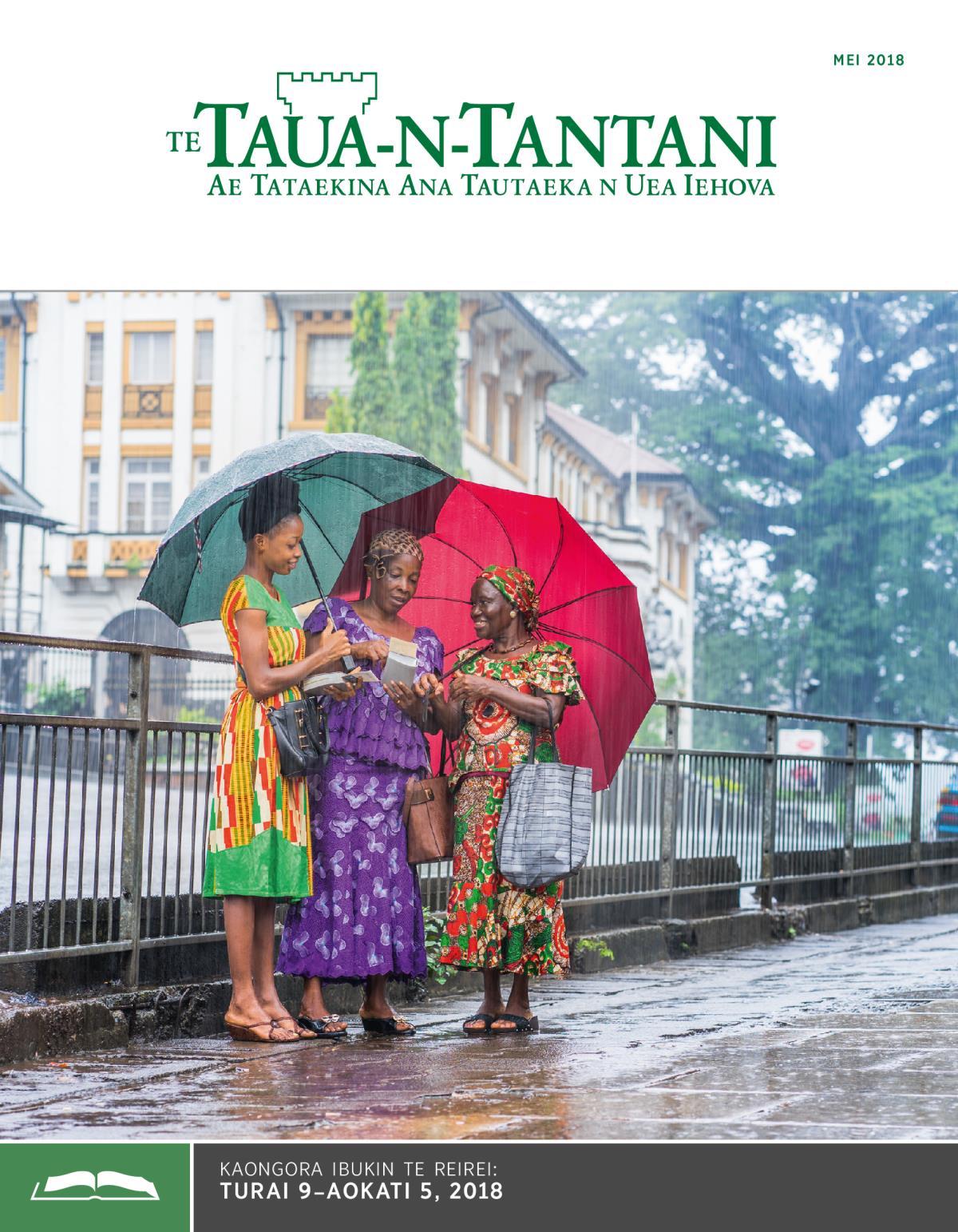 Te Taua-n-Tantani Kaongora Ibukin te Reirei, Mei 2018