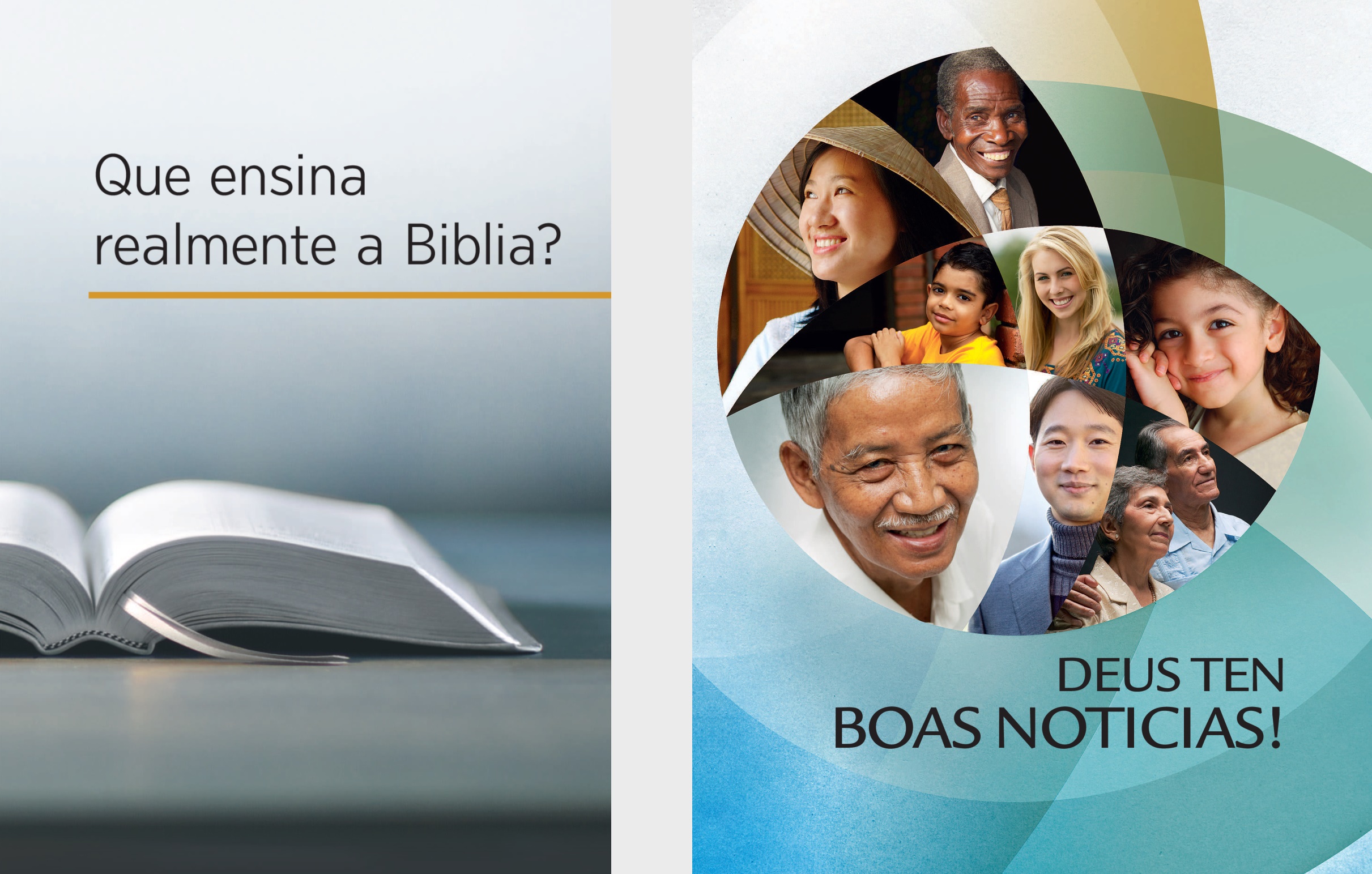 O libro “Que ensina realmente a Biblia?” e o folleto “Deus ten boas noticias!”
