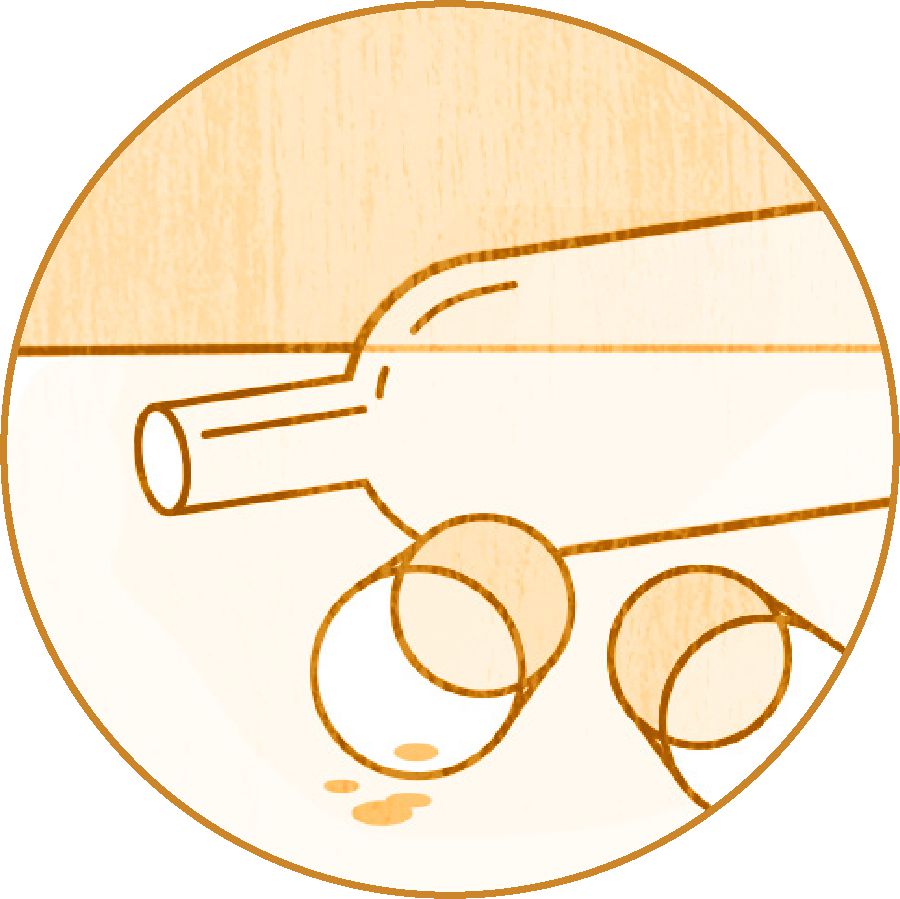 Eine leere Flasche Alkohol