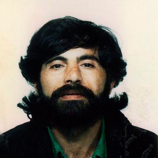 Annunziato Lugarà con el cabello largo y barba, antes de que su vida cambiara