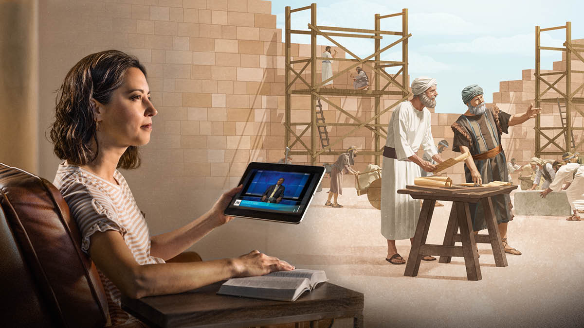 Una hermana ve un programa de JW Broadcasting y se imagina a Zorobabel y a Josué dándoles instrucciones a los israelitas para reconstruir el templo.