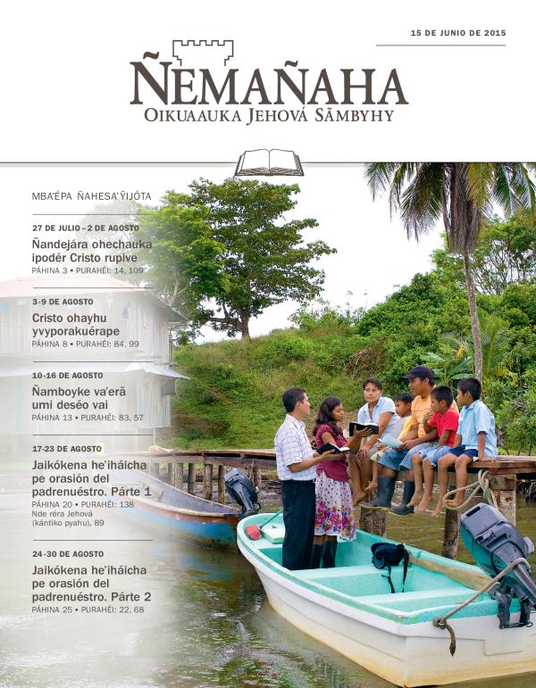 Ñemañaha ojestudiáva ape, 15 de junio de 2015