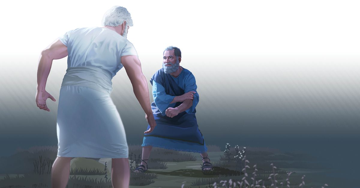 Jacob ojeprepara oñorairõ hag̃ua ha henondépe oĩ peteĩ ánhel oñembohete vaʼekue kuimbaʼéicha.