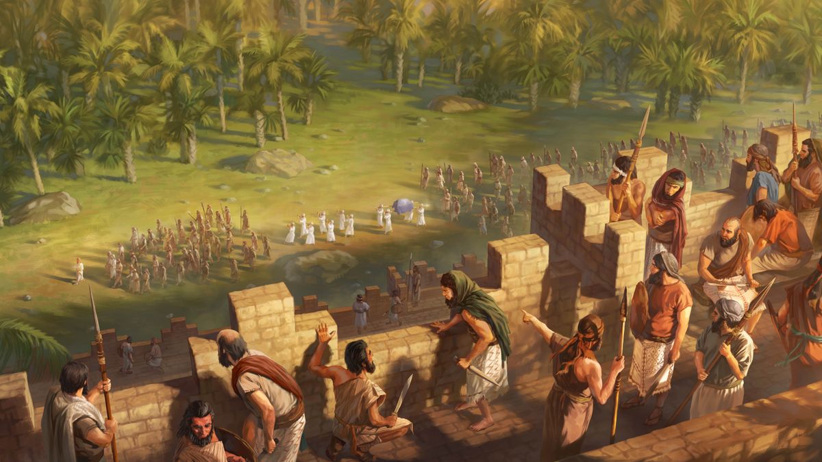 Kanaan soogɛpa n yaɣɛ Yeriko lalega zuo. Ba maasum ti ba zabɛ mɛ ge dabeem n tari ba la Israeldoma la n keni kaara tiŋa la.