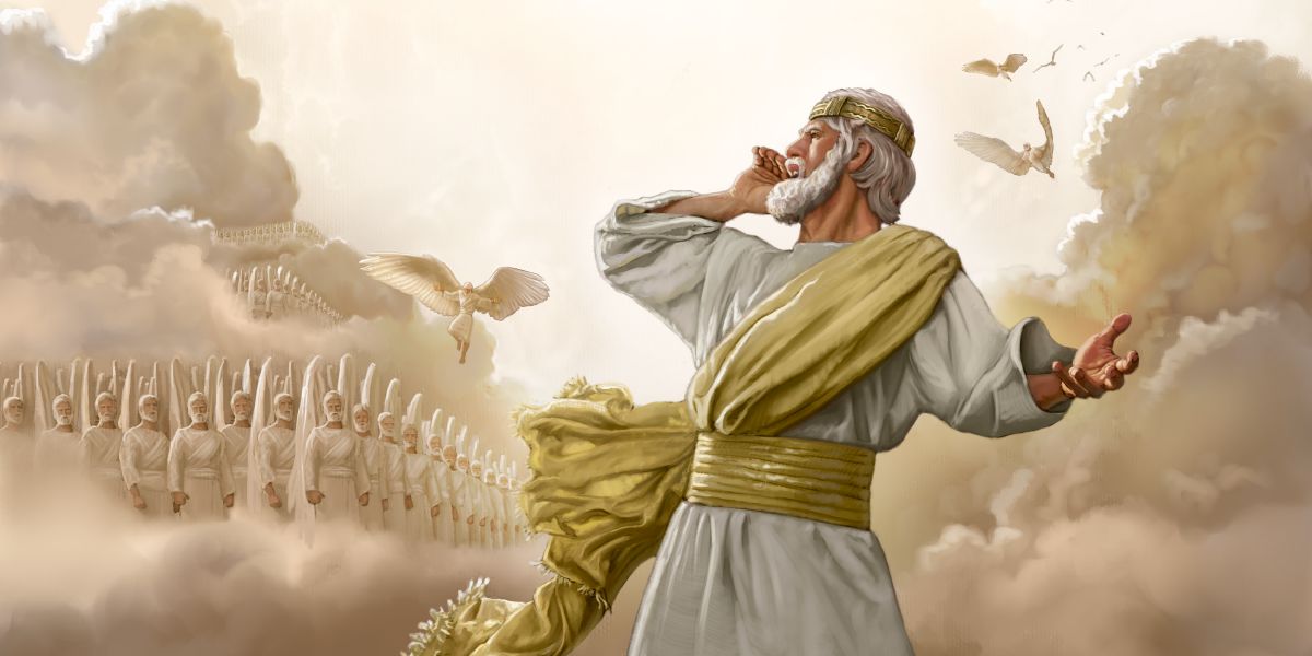 Yesu yana ja-gorar rundunarsa da ke sama