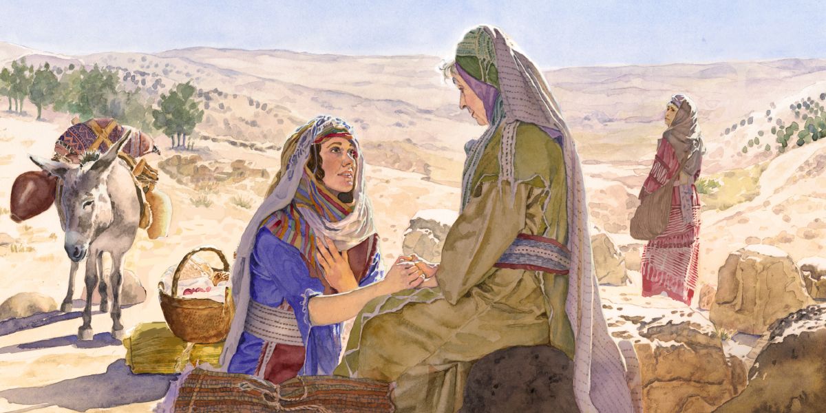 Ruth ta nace za ta bi Naomi yayin da Orpah ta yi tafiyarta