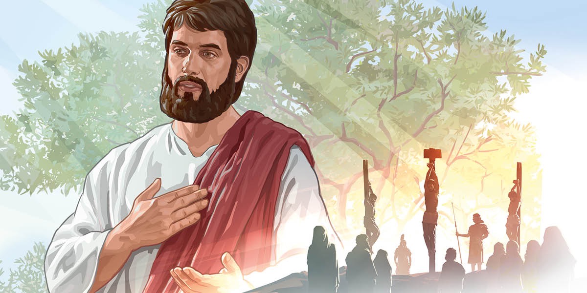 Yesu; Yesu rataye a kan gungumen azaba tsakanin masu laifi guda biyu