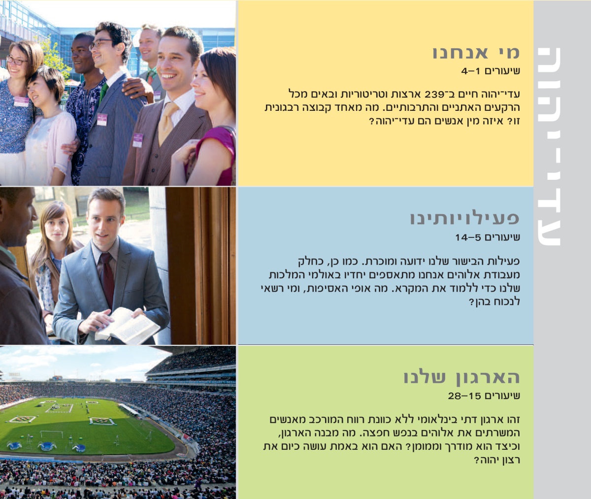 תוכן עניינים בחוברת מי עושים את רצון יהוה כיום?‏