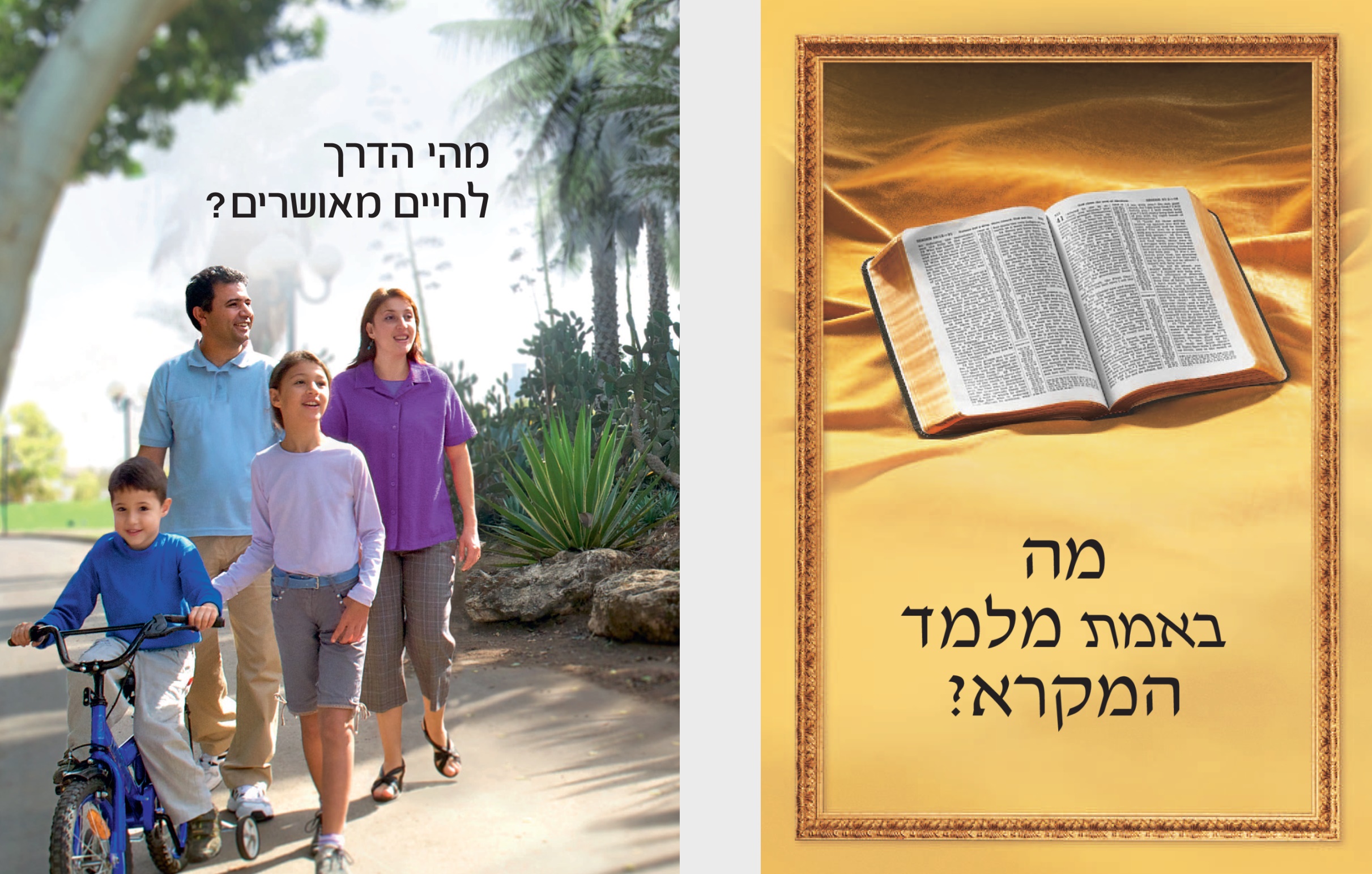 הספר ’‏מה באמת מלמד המקרא?‏’‏ והחוברת ’‏לאלוהים יש חדשות טובות עבורך!‏’‏