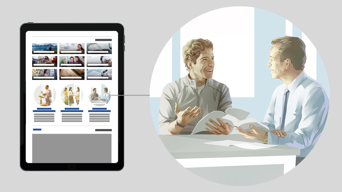 הקישור ”‏נסה את הקורס שלנו”‏ בדף הבית באתר jw.org.‏