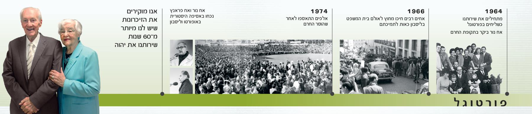 דאגלס גסט בפורטוגל בשנת 1964,‏ בבית משפט ב־1966,‏ באסיפה ב־1974 ועם אשתו מרי גסט