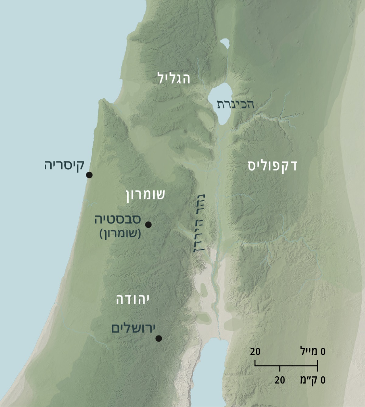מפה המראה את המקומות שבהם פטרוס השתמש במפתחות המלכות.‏