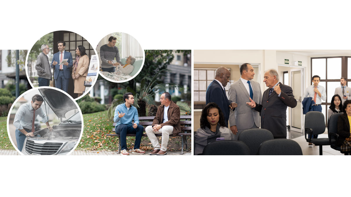 סדרת תמונות:‏ זקן קהילה מברר את העובדות לפני שהוא קופץ למסקנות לגבי אח צעיר.‏ שתי התמונות הבאות מראות כל מצב בנפרד.‏