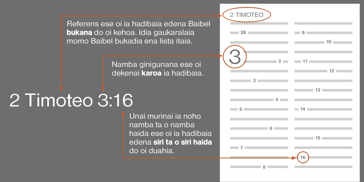 Baibel bukadia edia karoa, bona siri