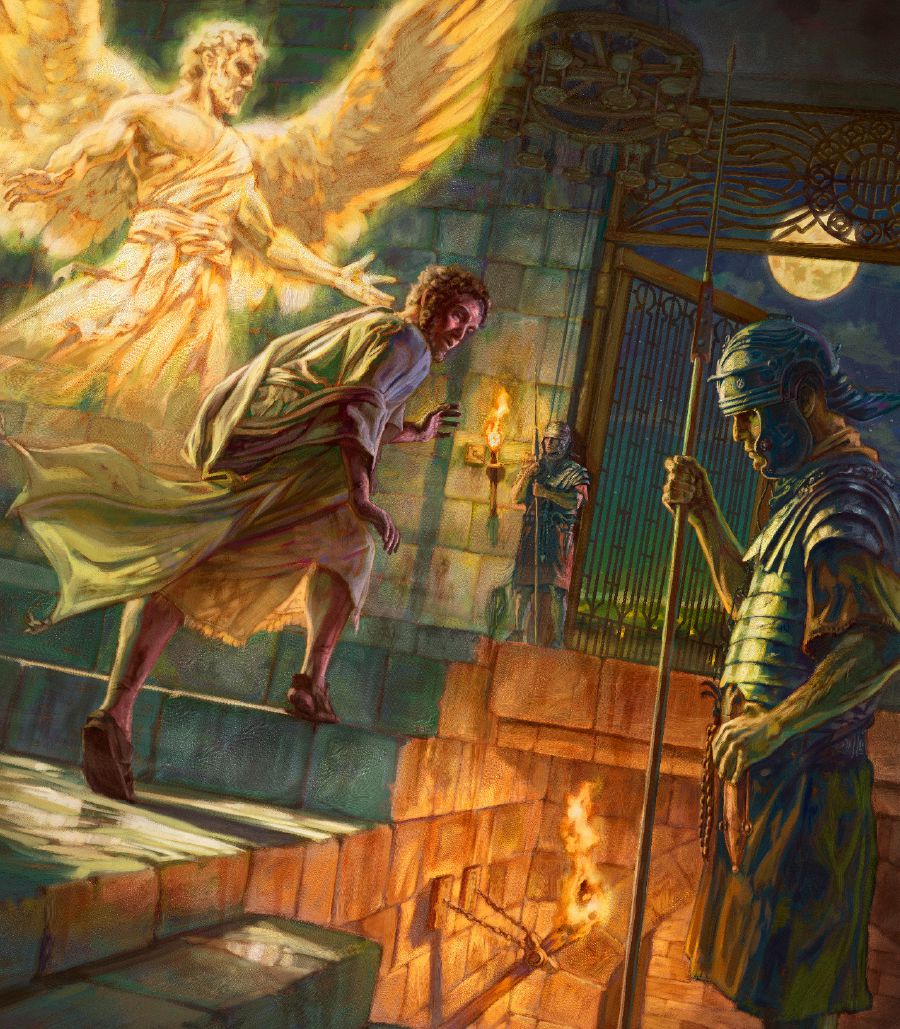  Peter follow one angel an walk right pas da guards thru one iron gate an out to da big town.