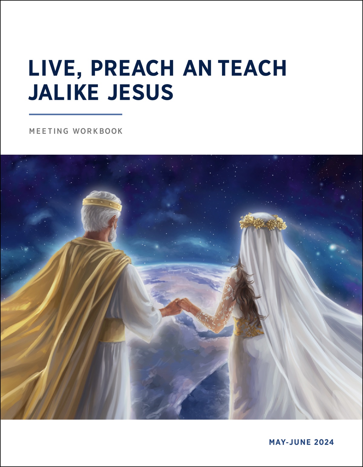 Jesus an his bride holding hands checking out da earth from heaven.
