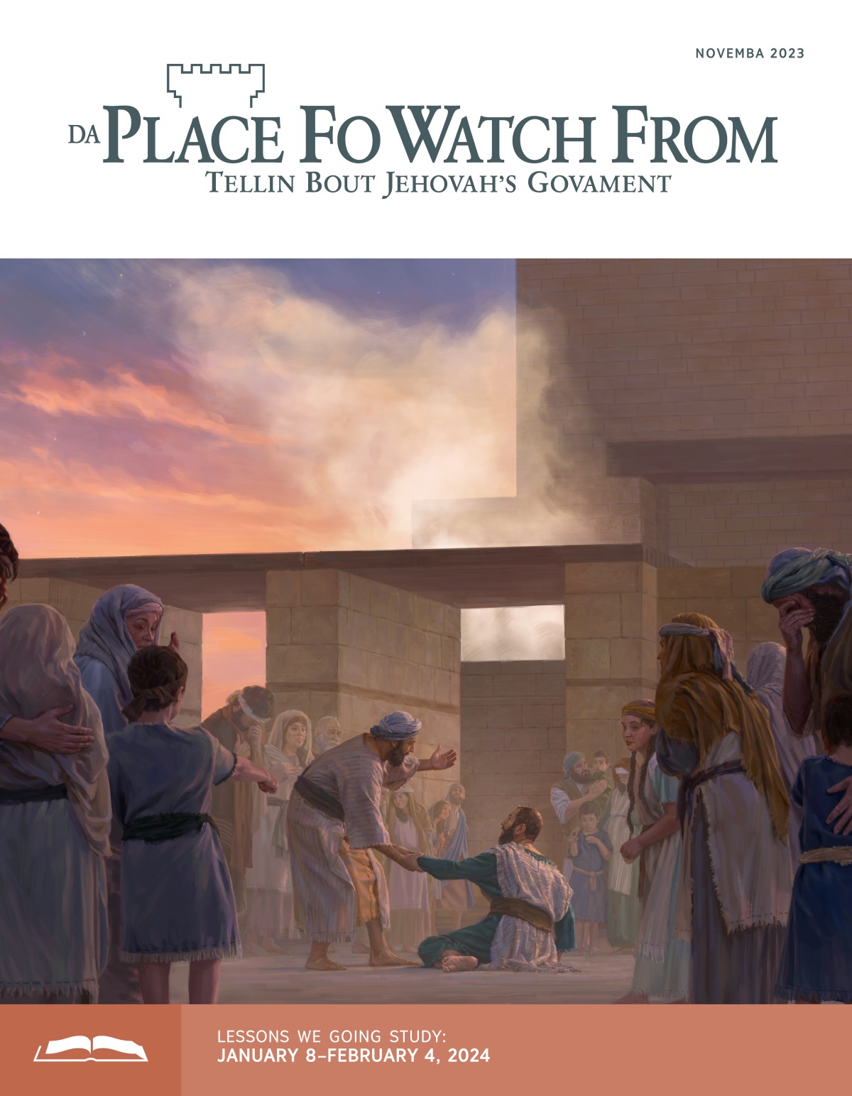 Ezra wit odda Israel peopo at da temple, crying plenny. Shecaniah help Ezra fo stan up.