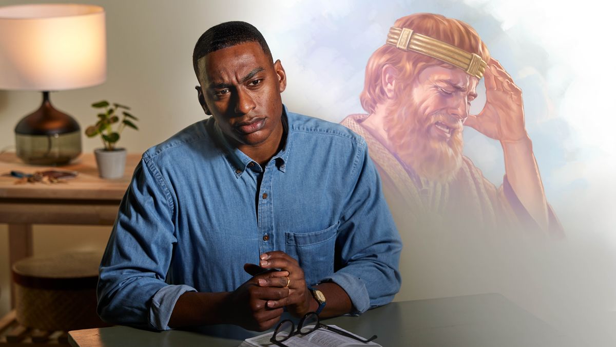 One braddah who stress out hold his wedding ring while he tink about wat wen happen to King David.