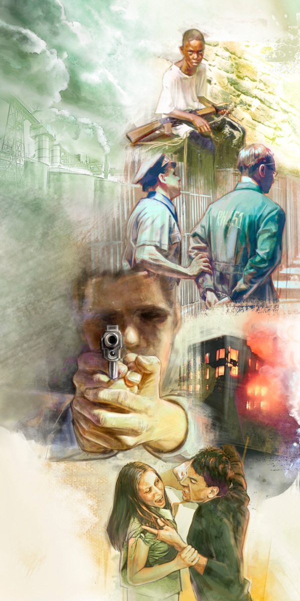 Բռնության, հանցագործության և աղետի տեսարաններ