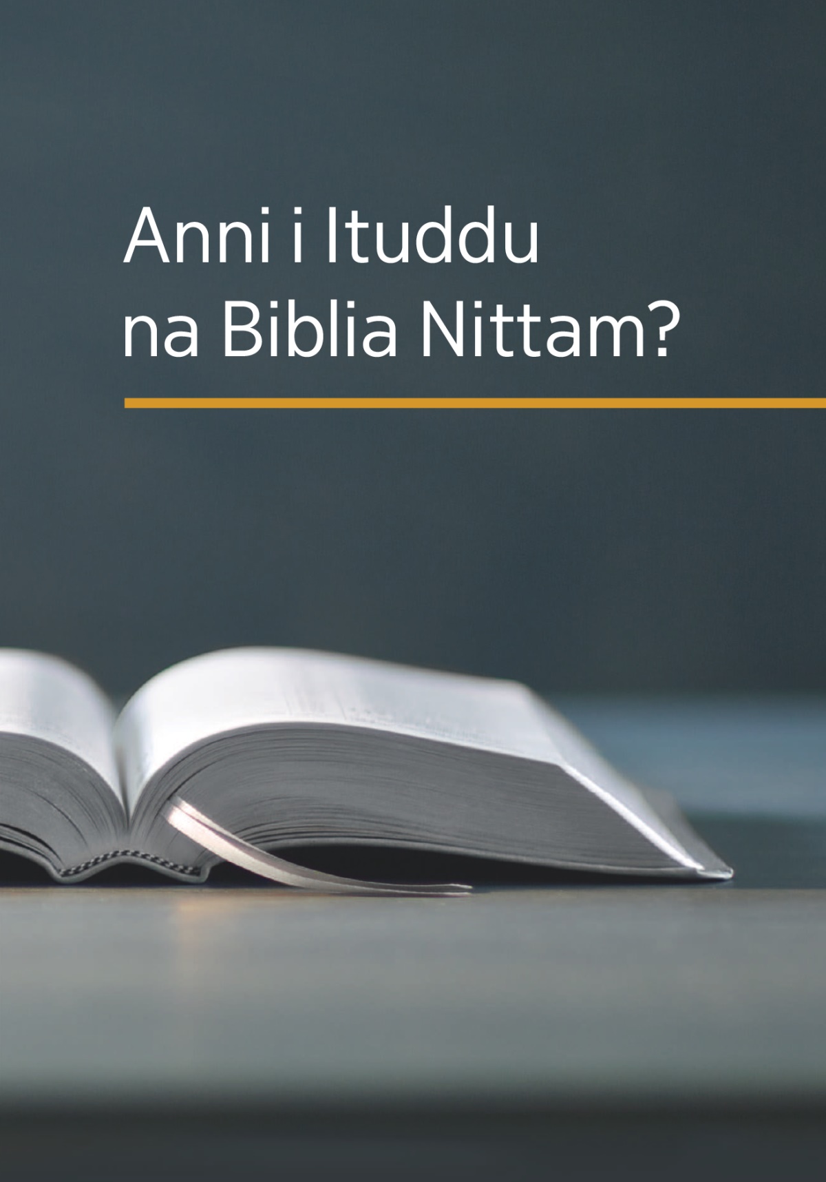 I libru nga ‘Anni i Ituddu na Biblia Nittam?’