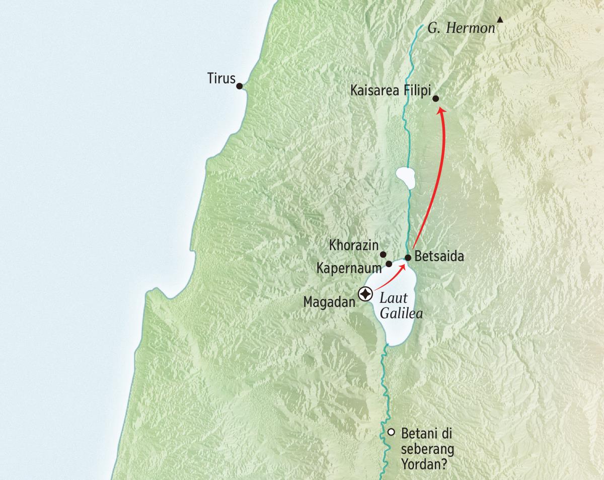 Dari Laut Galilea ke Kaisarea Filipi