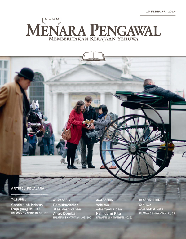 Saksi Saksi Yehuwa sedang mengabar