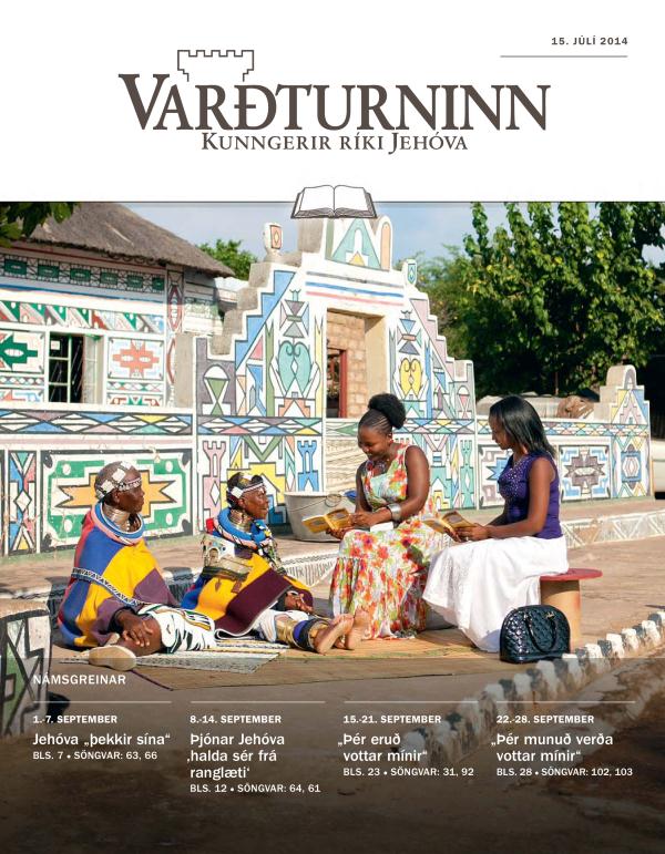 Námsútgáfa Varðturnsins 15. júlí 2014 – forsíða
