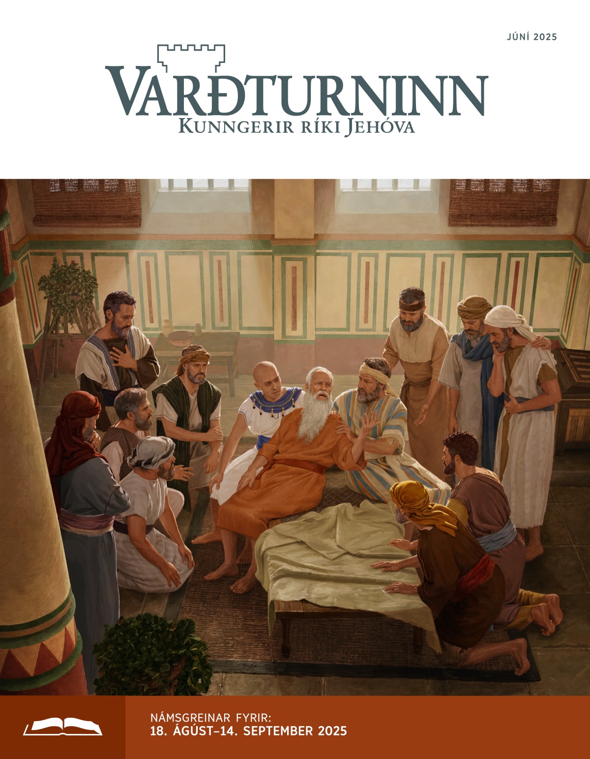 Jakob flytur spádóm sonum sínum sem hafa safnast í kringum hann á dánarbeðinu.