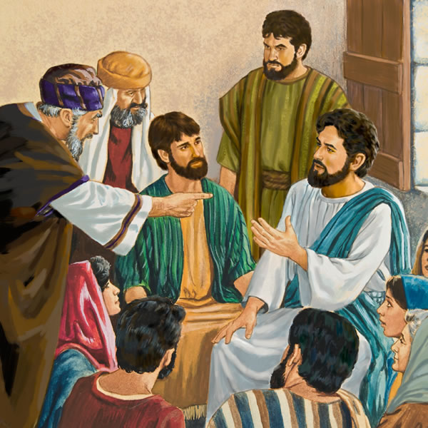 Jesu ọ be daoma ru ẹme na vẹ kẹ otu ikere-obe gbe ahwo Farisi na; yọ ahwo jọ nọ avọ Jesu a gbẹ rrọ erẹ na a bi rri