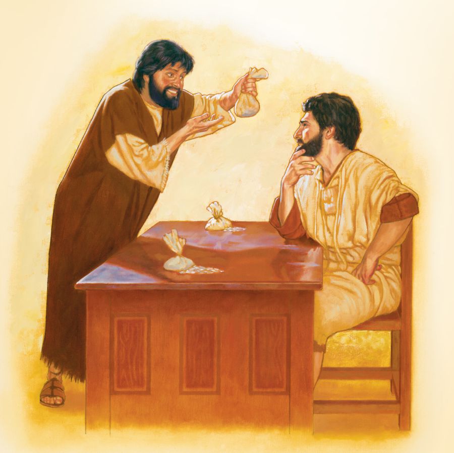 Anania dice una bugia all’apostolo Pietro