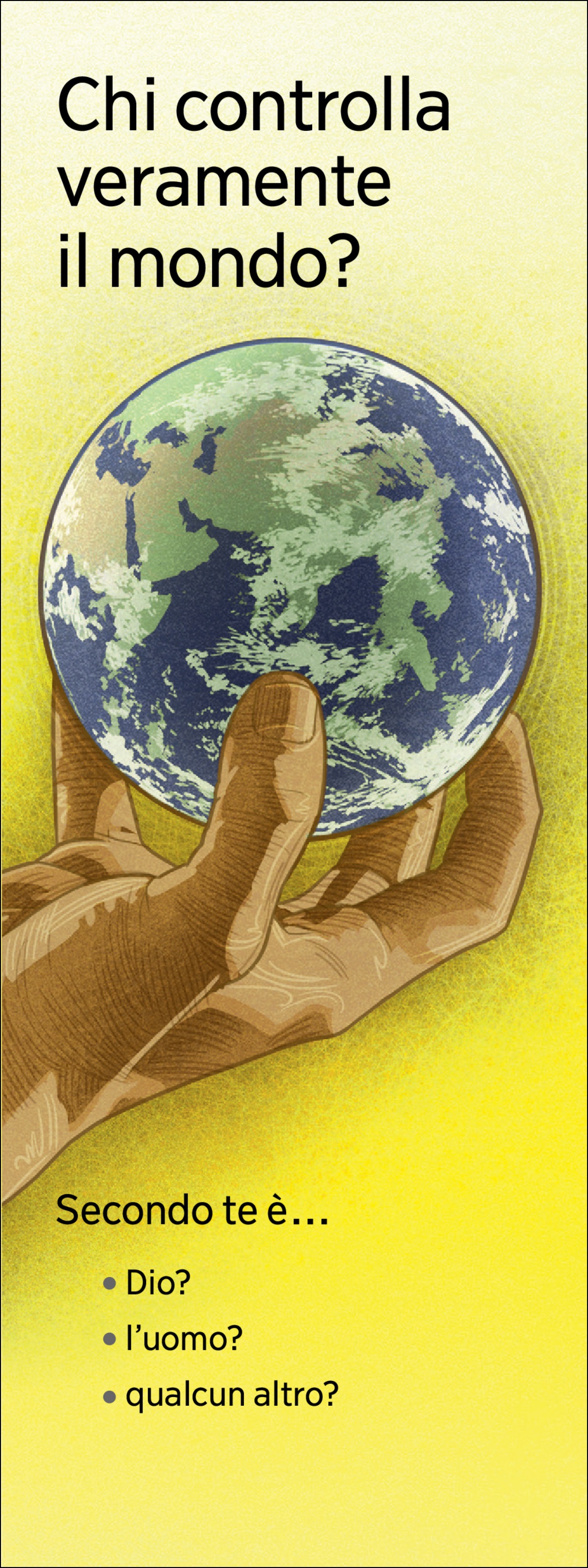 Il volantino “Chi controlla veramente il mondo?”