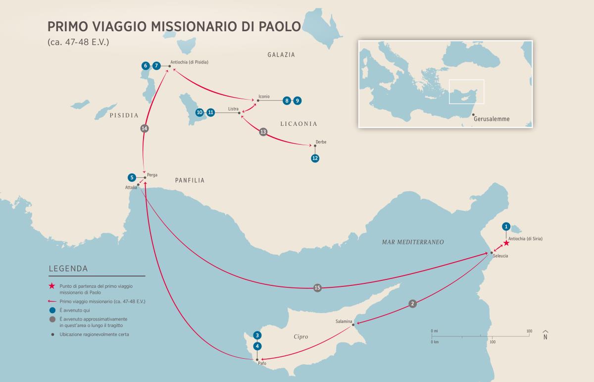 Atti degli Apostoli | Primo viaggio missionario di Paolo (At 13:1–14:28) ca. 47-48 E.V.