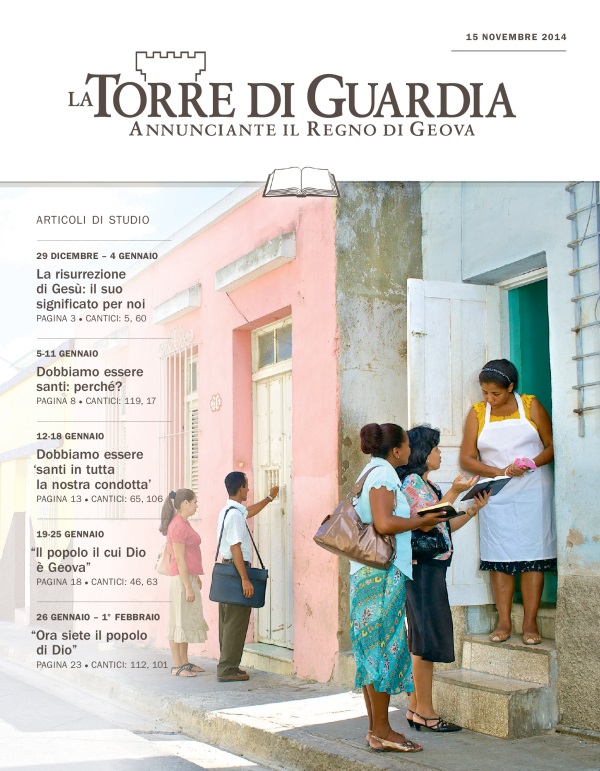 Copertina della Torre di Guardia, edizione per lo studio, 15 novembre 2014