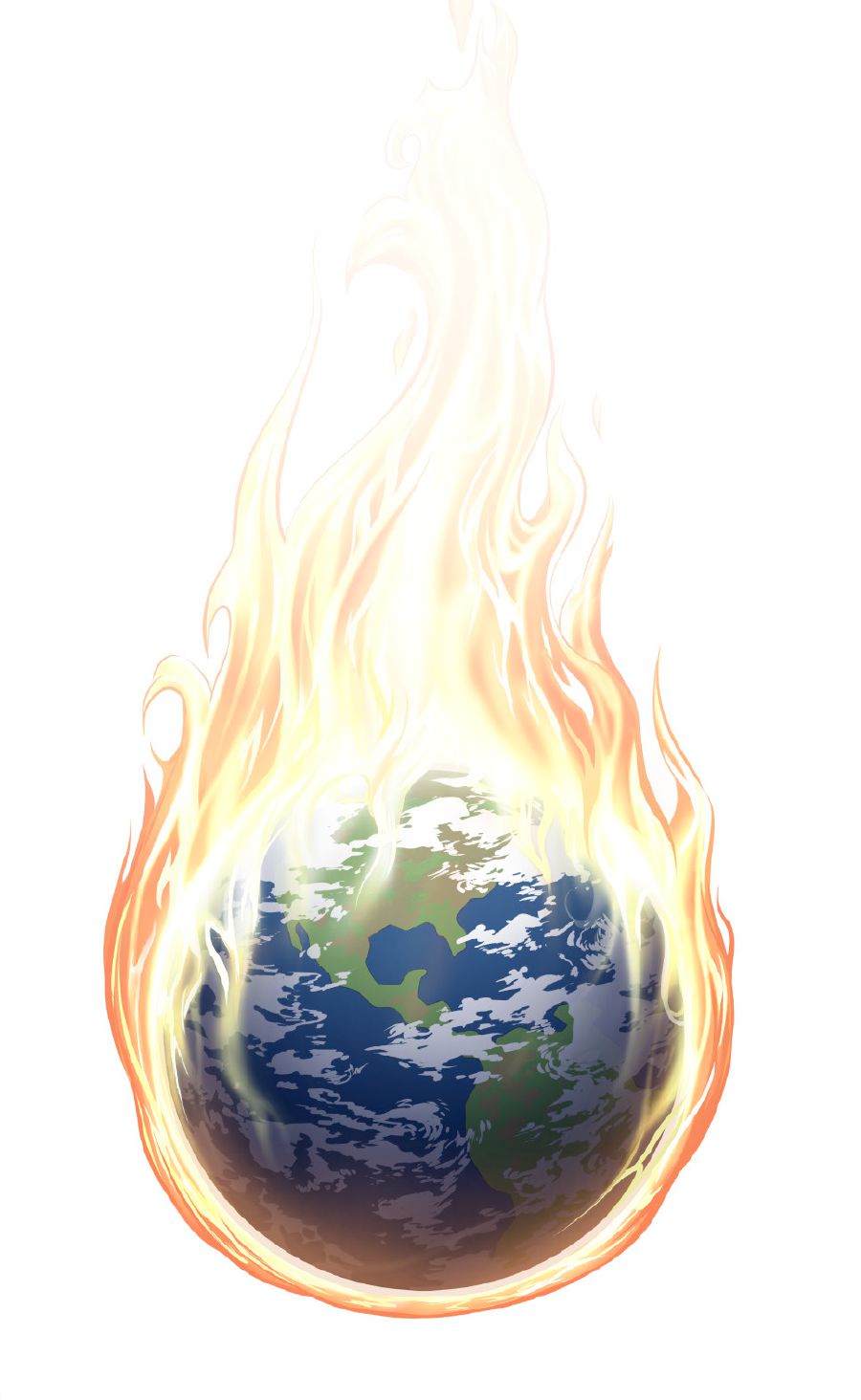 La terra avvolta dalle fiamme