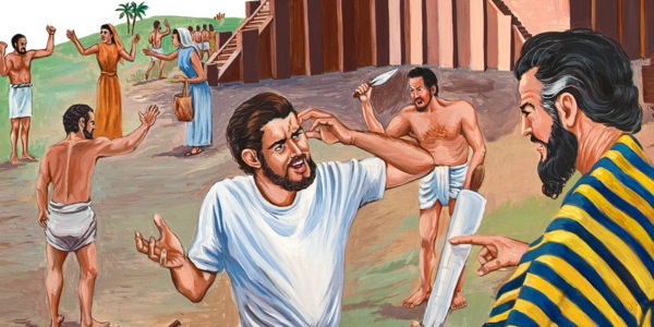 塔の建設中，違った言語を話すため話が通じなくなった人々